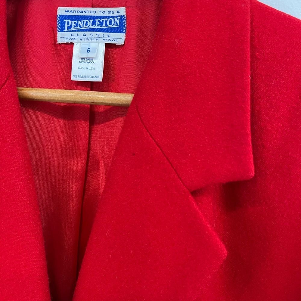 Pendleton Double Breasted Blazer 80s Vintage 100%… - image 3